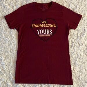 Yellowstone Women's Burgundy Graphic Tee